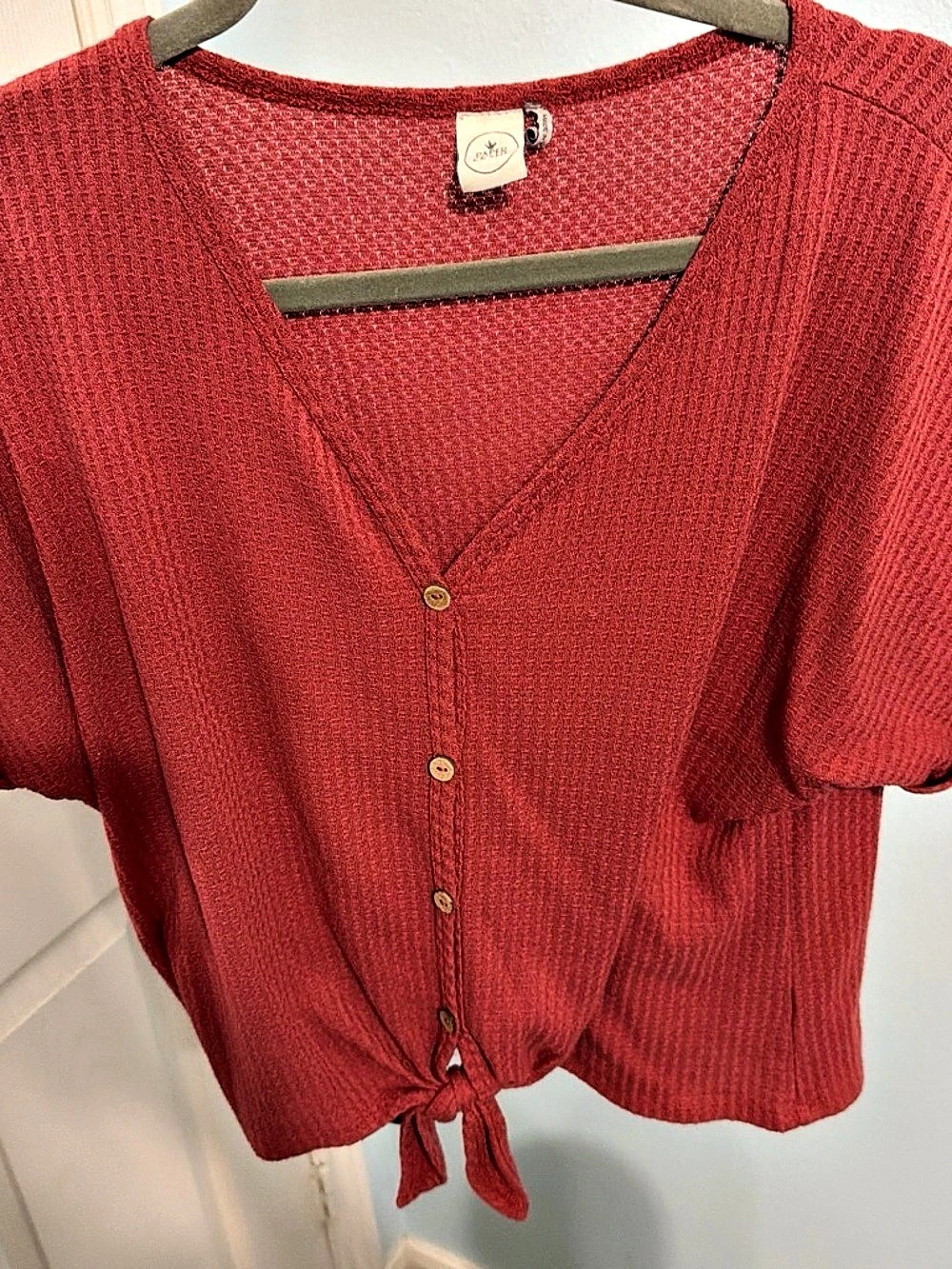 Tie-Front Pink Top Like New